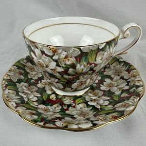 Vintage‎ Royal Standard Bone China Peach Tree Tea Cup & Saucer